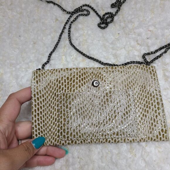 Sorial  New York Soft‎ Snakeskin Embossed Leather Micro Mini Crossbody - Picture 2 of 7